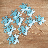 Frozen Cupcake Topper - Blue