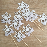 Frozen Cupcake Topper - Silver