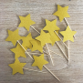 Star Cupcake Topper - Gold