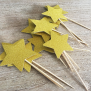 Star Cupcake Topper - Gold