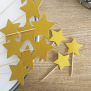 Star Cupcake Topper - Gold