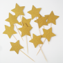 Star Cupcake Topper - Gold