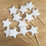 Star Cupcake Topper - Silver