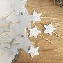 Star Cupcake Topper - Silver