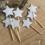 Star Cupcake Topper - Silver