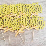 Happy Birthday Cupcake Topper