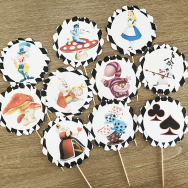 Alice In Wonderland Cupcake Topper
