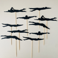 Swimming Cupcake Topper