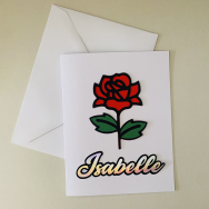 Rose Name Card