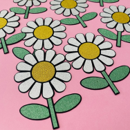White Daisy Flower Confetti