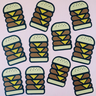 Triple Burger Confetti