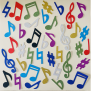 Music Notes Colourful Confetti