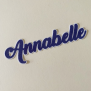 Glitter Purple Name Sticker