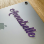Glitter Purple Name Sticker