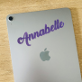 Glitter Purple Name Sticker