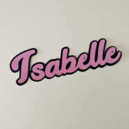 Black Pink Name Sticker