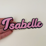 Black Pink Name Sticker