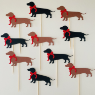 Dachshund Cupcake Topper