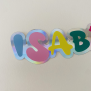 Colorful Bubble Name Sticker