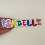 Colorful Bubble Name Sticker