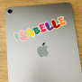 Colorful Bubble Name Sticker