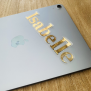 Gold Name Sticker