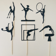 Rhythmic Gymnastics Apparatus Cupcake Topper