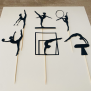 Rhythmic Gymnastics Apparatus Cupcake Topper