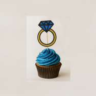 Diamond Ring Cupcake Topper
