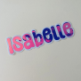 Holographic Purple Tone Name Sticker