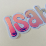 Holographic Purple Tone Name Sticker