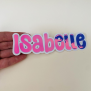Holographic Purple Tone Name Sticker