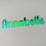 Holographic Green Name Sticker