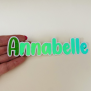 Holographic Green Name Sticker