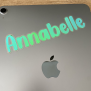 Holographic Green Name Sticker
