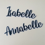 Black Cursive Name Sticker