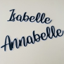 Black Cursive Name Sticker