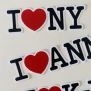 I Love Name Sticker