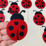 Ladybug Cupcake Topper