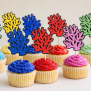 Coral Cupcake Topper