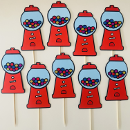 Gumball Machine Cupcake Topper