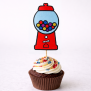Gumball Machine Cupcake Topper