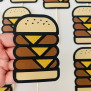 Hamburger Cupcake Topper