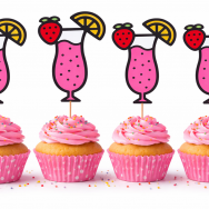 Cocktail Cupcake Topper