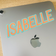 Orange Mint Name Sticker