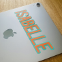 Orange Mint Name Sticker