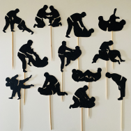 Jiu Jitsu Cupcake Topper
