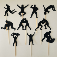 Wrestling Cupcake Topper