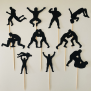 Wrestling Cupcake Topper