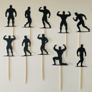 Male Bodybuilder Cupcake Topper